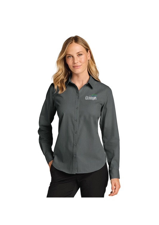 LW816 Port Authority® Women’s Long Sleeve Nailhead Easy Care Shirt